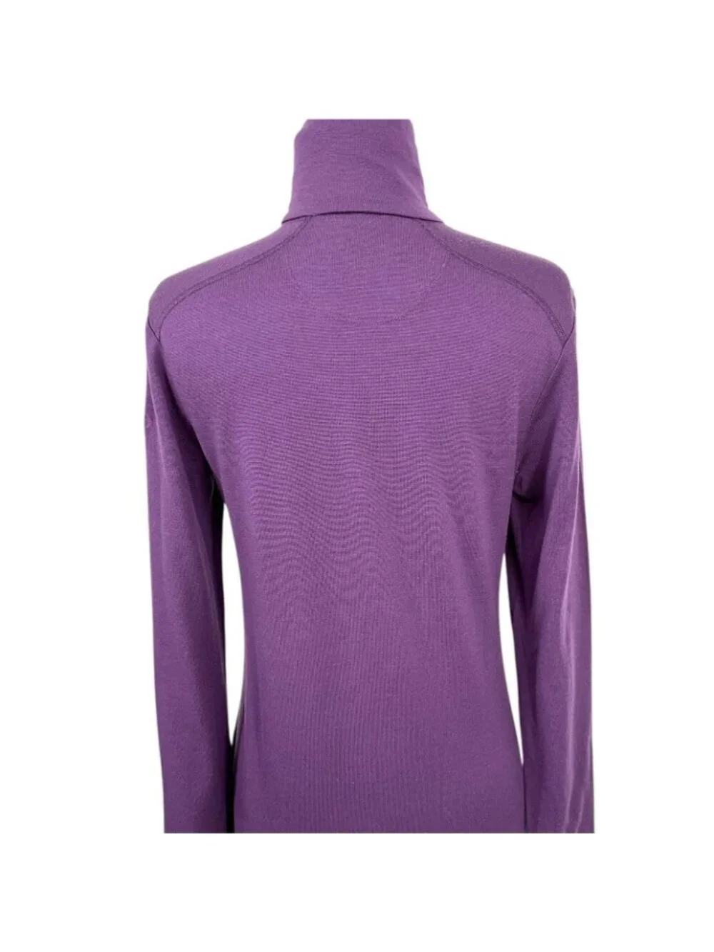 Icebreaker Bodyfit 260 Base Layer Top Womens Medium Purple 100% Merino 1/4 Zip - Picture 6 of 14